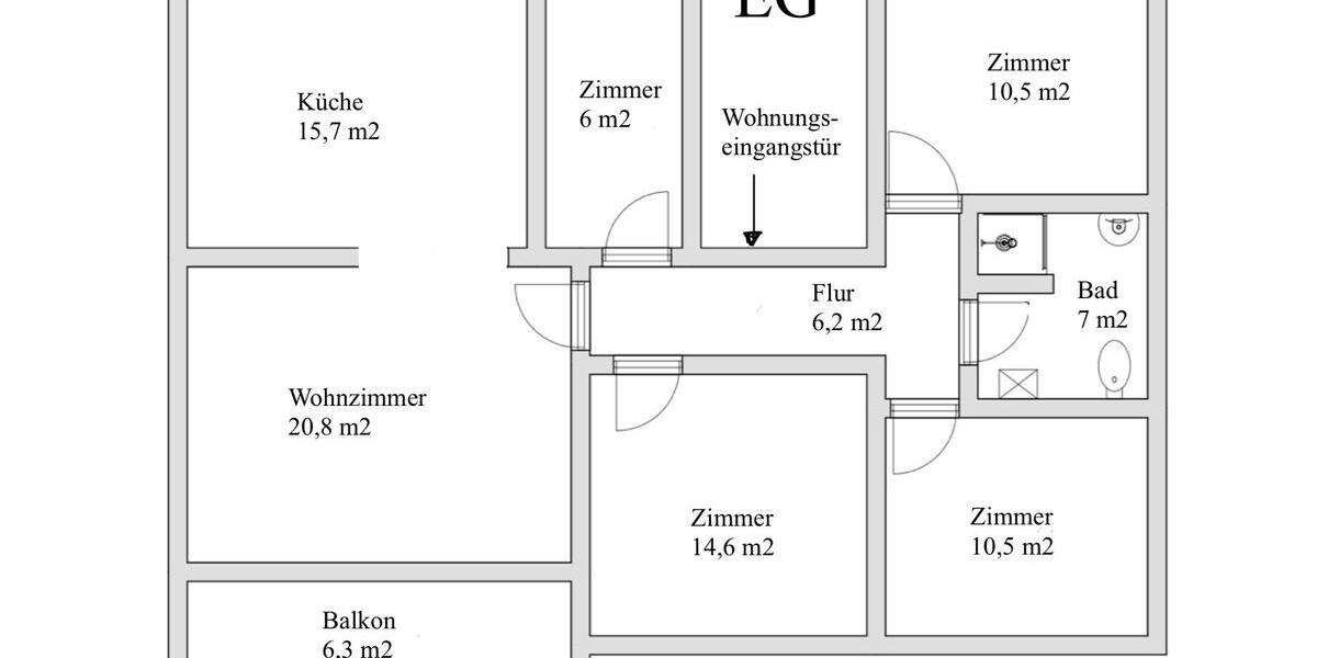 Etagenwohnung Boxberg - 5 Zimmer, 92 m&sup2;, 970&euro; | Angebot:26325810