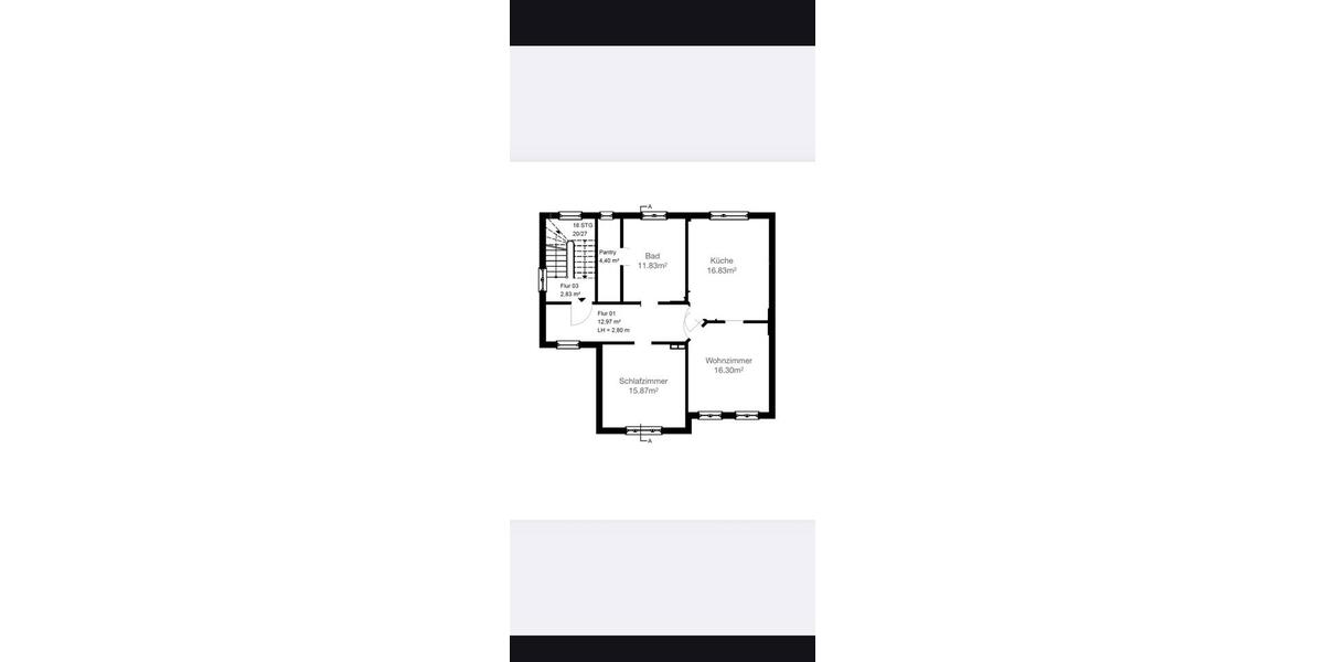 Etagenwohnung Pinneberg - 2 Zimmer, 80 m&sup2;, 1.500&euro; | Angebot:26640107