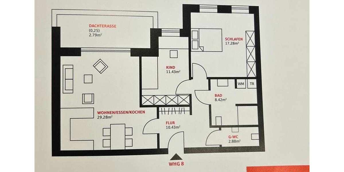 Etagenwohnung Bad Bentheim - 2.5 Zimmer, 83 m&sup2;, 950&euro; | Angebot:24885940