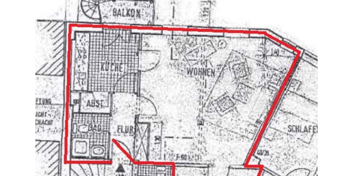 Etagenwohnung Lübeck Innenstadt - 1 Zimmer, 58 m&sup2;, 696&euro; | Angebot:24813739