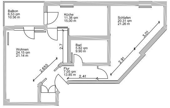 Erdgeschoßwohnung Taucha - 2 Zimmer, 72 m&sup2;, 600&euro; | Angebot:26618938