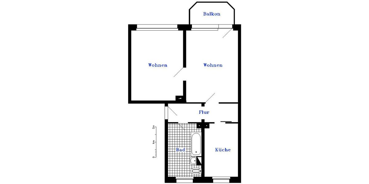 Etagenwohnung Greußen - 2 Zimmer, 55 m&sup2;, 329&euro; | Angebot:26277853