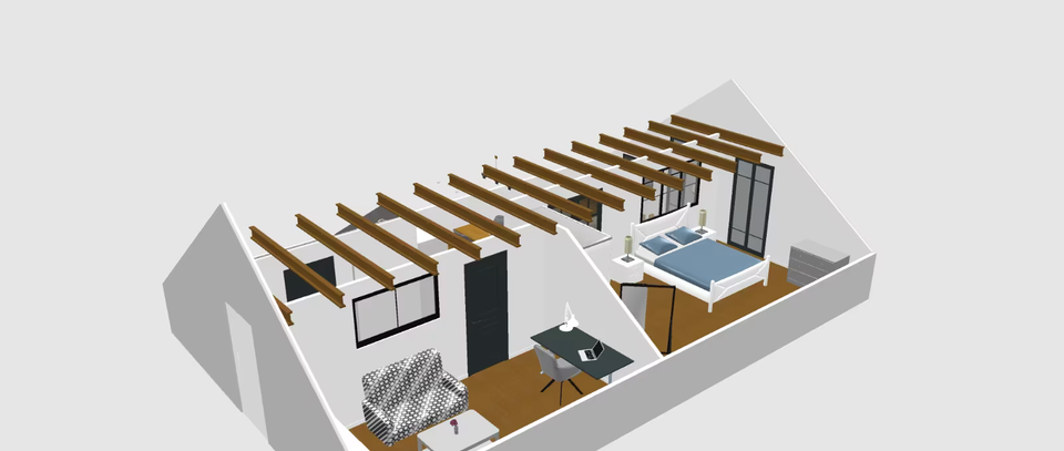 Exklusive Dachgeschosswohnung – Fußbodenheizung, Designglas, EBK 3 zimmer