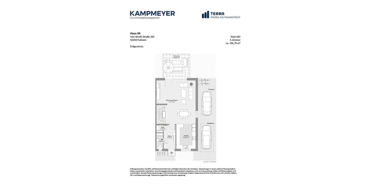 Doppelhaushälfte Pulheim - 5 Zimmer, 197 m&sup2;, 2.620&euro; | Angebot:25960463