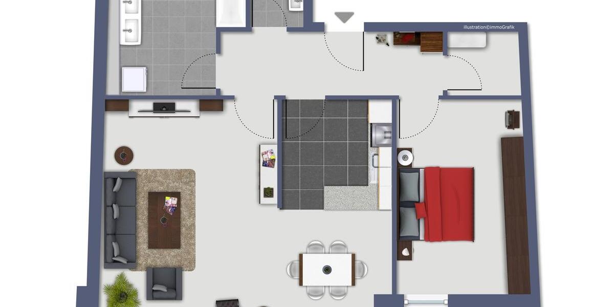 Etagenwohnung Telgte - 2 Zimmer, 82 m&sup2;, 980&euro; | Angebot:26260502