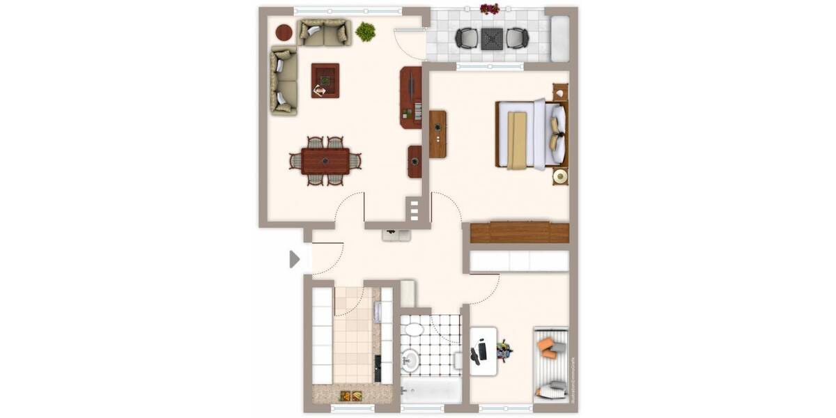 Etagenwohnung Bielefeld Innenstadt - 3 Zimmer, 76 m&sup2;, 680&euro; | Angebot:26105537