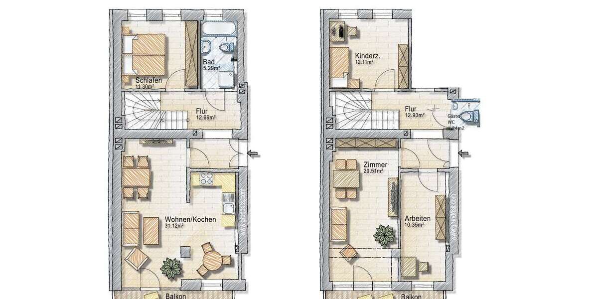 Etagenwohnung Görlitz - 5 Zimmer, 129 m&sup2;, 1.146&euro; | Angebot:25729715