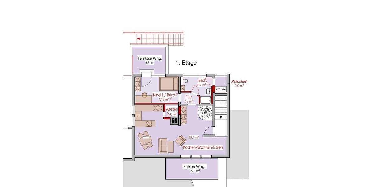 Etagenwohnung Külsheim - 4 Zimmer, 136 m&sup2;, 1.140&euro; | Angebot:26083479