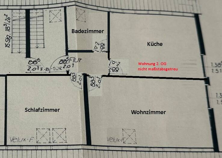 Etagenwohnung Munster - 2 Zimmer, 66 m&sup2;, 540&euro; | Angebot:26617653