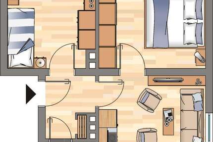 Wohnung Weißenthurm - 2 Zimmer, 46 m&sup2;, 449&euro; | Angebot:27286352