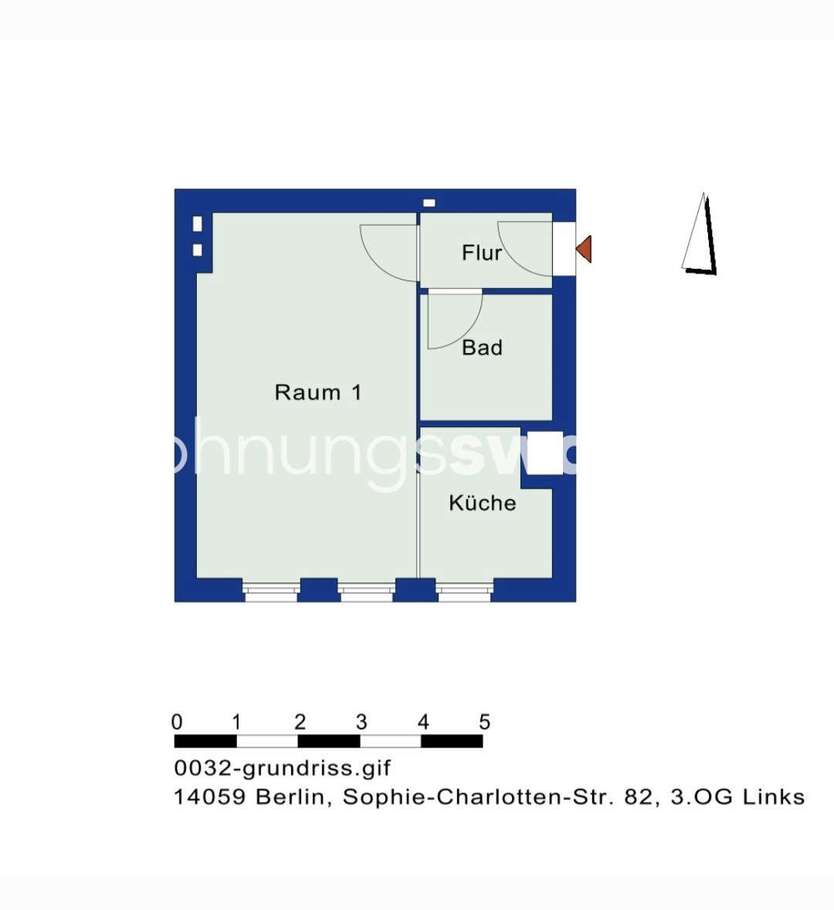 Wohnung zum Mieten in Berlin 120 € 32 m² 1 zimmer