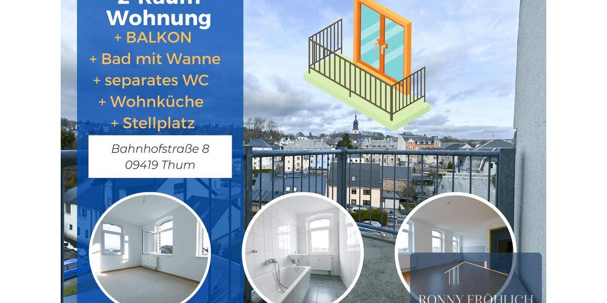 Etagenwohnung Thum - 2 Zimmer, 52 m&sup2;, 369&euro; | Angebot:26563579