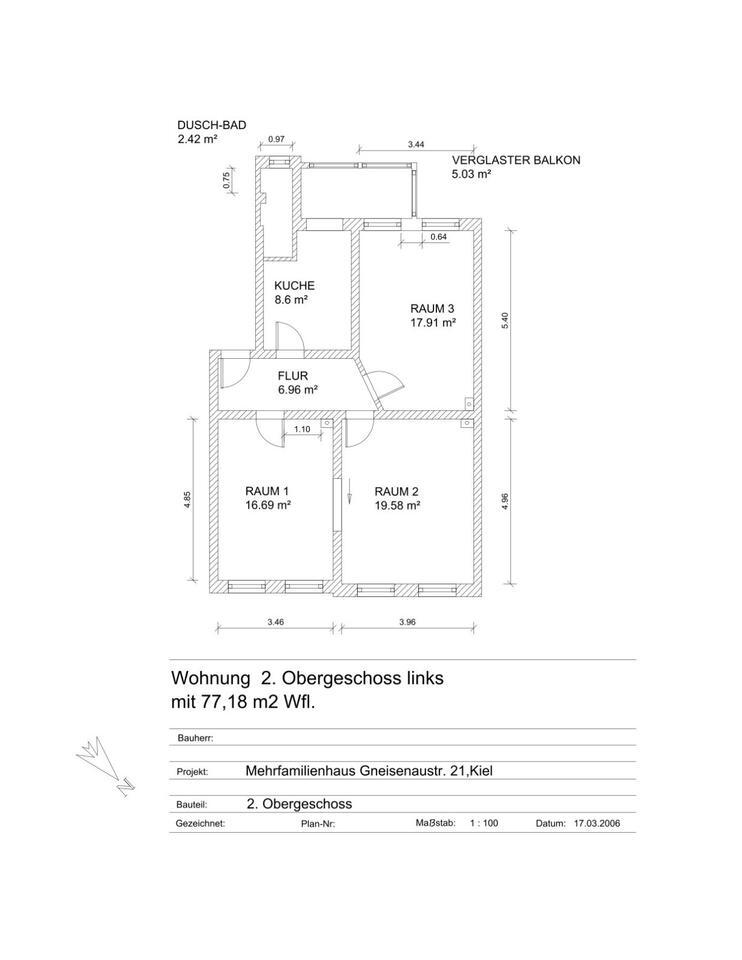 3-Zimmerwohnung beim Blücherplatz