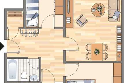Wohnung Dortmund Hörde - 3 Zimmer, 73 m&sup2;, 382&euro; | Angebot:27235790