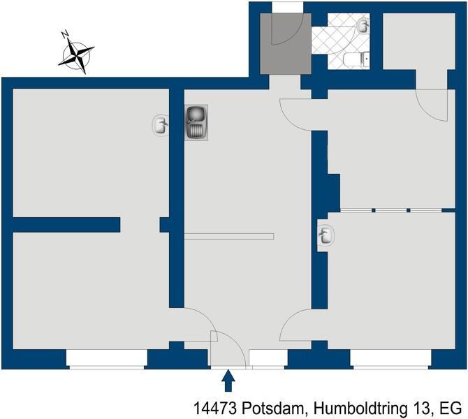 Attraktive Gewerbefläche im Humboldtring 13, Potsdam – 3,5 Zimmer mit Laminat