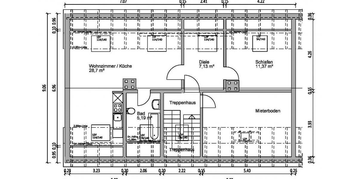 Dachgeschoßwohnung Oschersleben (Bode) - 2 Zimmer, 50 m&sup2;, 328&euro; | Angebot:26556575