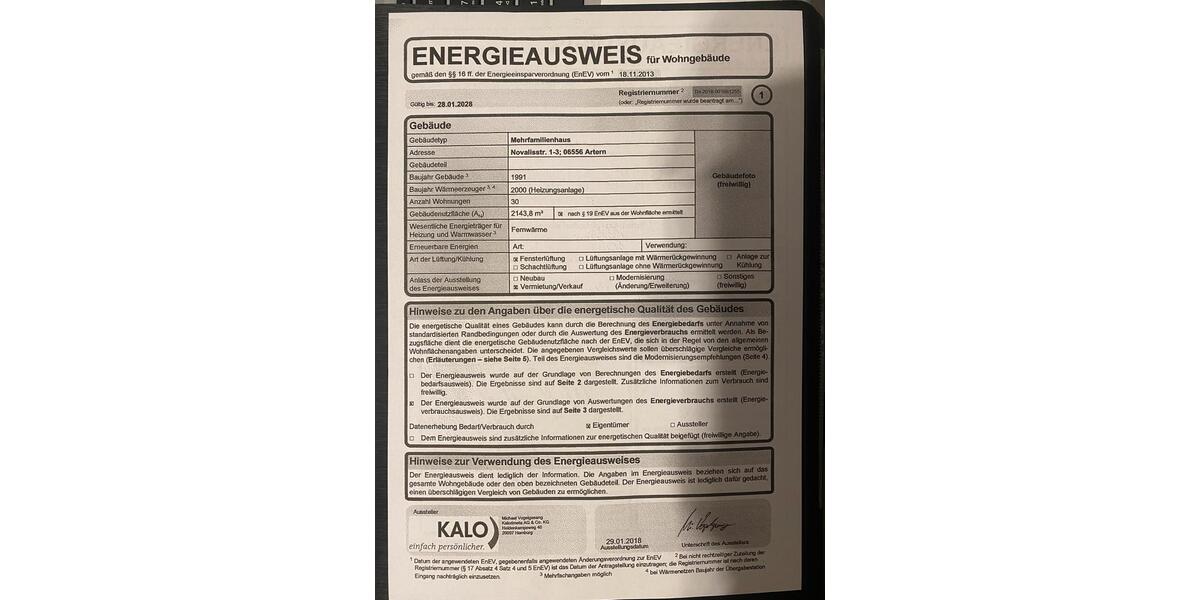 Etagenwohnung Artern - 2 Zimmer, 50 m&sup2;, 375&euro; | Angebot:24560076