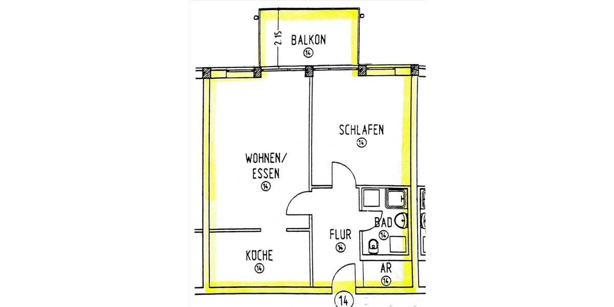 2-Zimmer Wohnung mit Balkon in Lichtenfels 2 zimmer