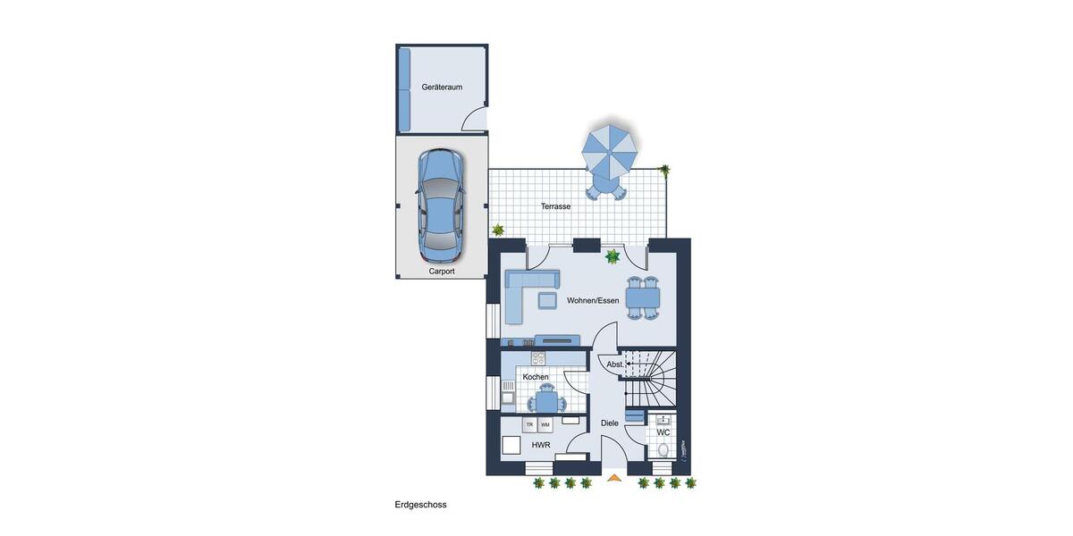 Doppelhaushälfte Emstek - 4 Zimmer, 100 m&sup2;, 1.250&euro; | Angebot:25850635