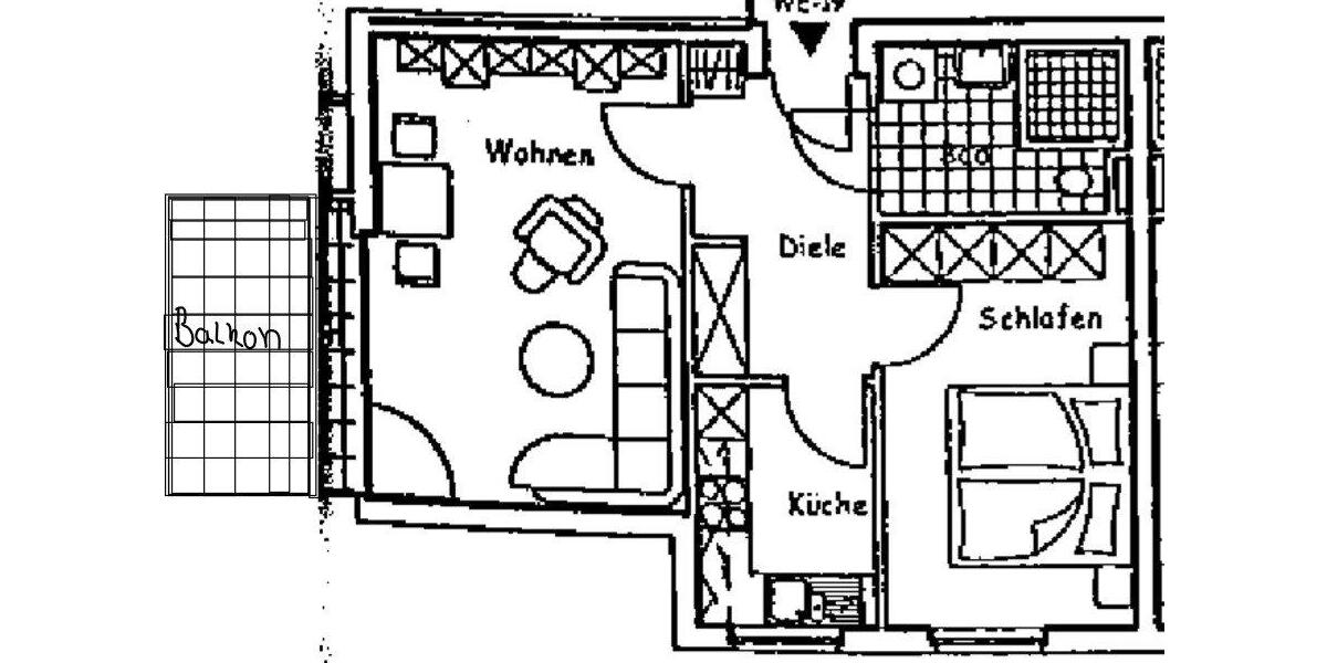 Etagenwohnung Bochum Bochum-Nord - 2 Zimmer, 50 m&sup2;, 625&euro; | Angebot:26588821