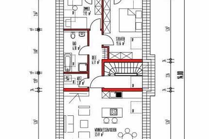 3 Zimmerwohnung Neubau Bürstadt zimmer