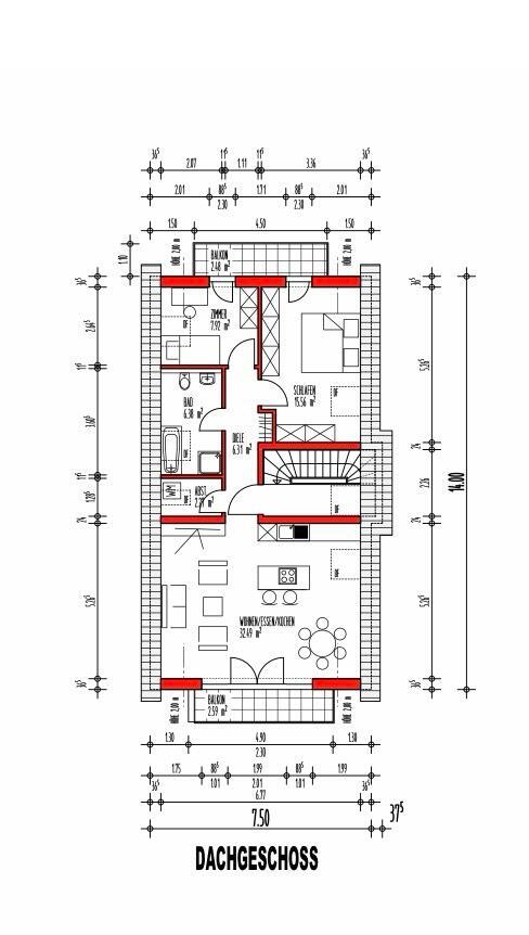3 Zimmerwohnung Neubau Bürstadt zimmer