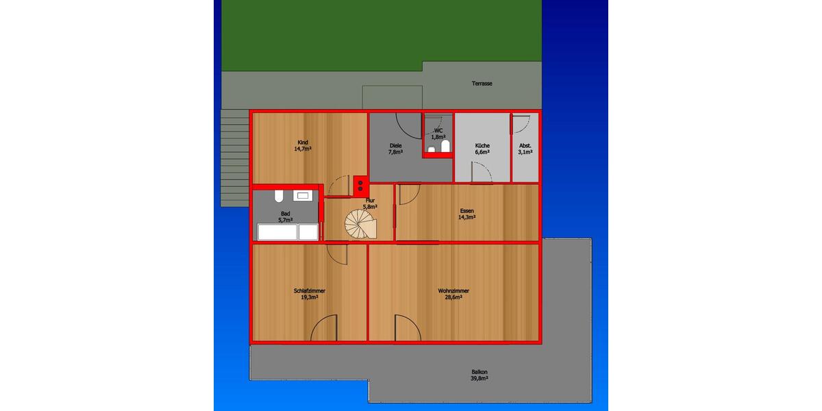 Erdgeschoßwohnung Kulmbach Blaich - 4 Zimmer, 120 m&sup2;, 1.300&euro; | Angebot:24679925