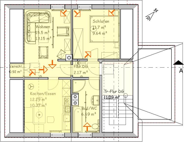 Dachgeschoßwohnung Alfeld (Leine) - 2.5 Zimmer, 42 m&sup2;, 350&euro; | Angebot:26610268