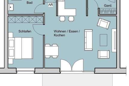 Wohnung Ahrensburg - 2 Zimmer, 70 m&sup2;, 1.050&euro; | Angebot:27023717