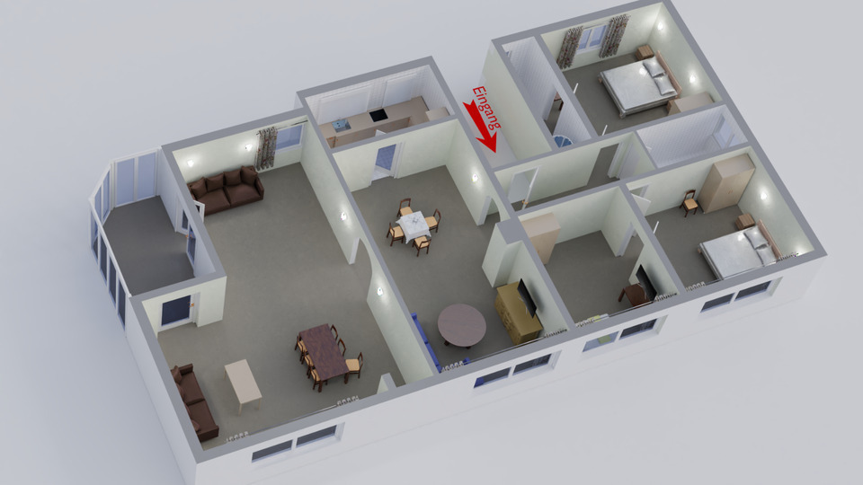 5-Zimmer-Wohnung zentral in Bad Orb Nähe Kurpark mit Wintergarten