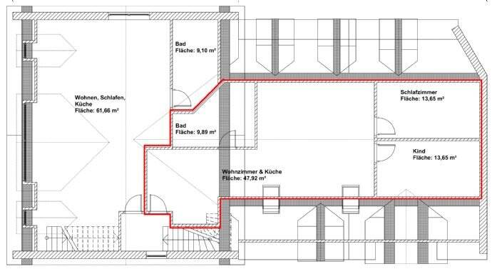 Etagenwohnung Absberg - 3 Zimmer, 75 m&sup2;, 790&euro; | Angebot:26043250