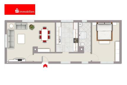 Wohnung Sondershausen - 2 Zimmer, 65 m&sup2;, 550&euro; | Angebot:25790852