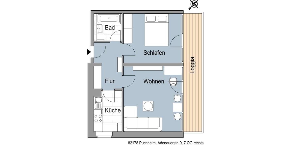 Praktisch geschnittene 2-Zimmer-Wohnung - für Sie renoviert! 2 zimmer