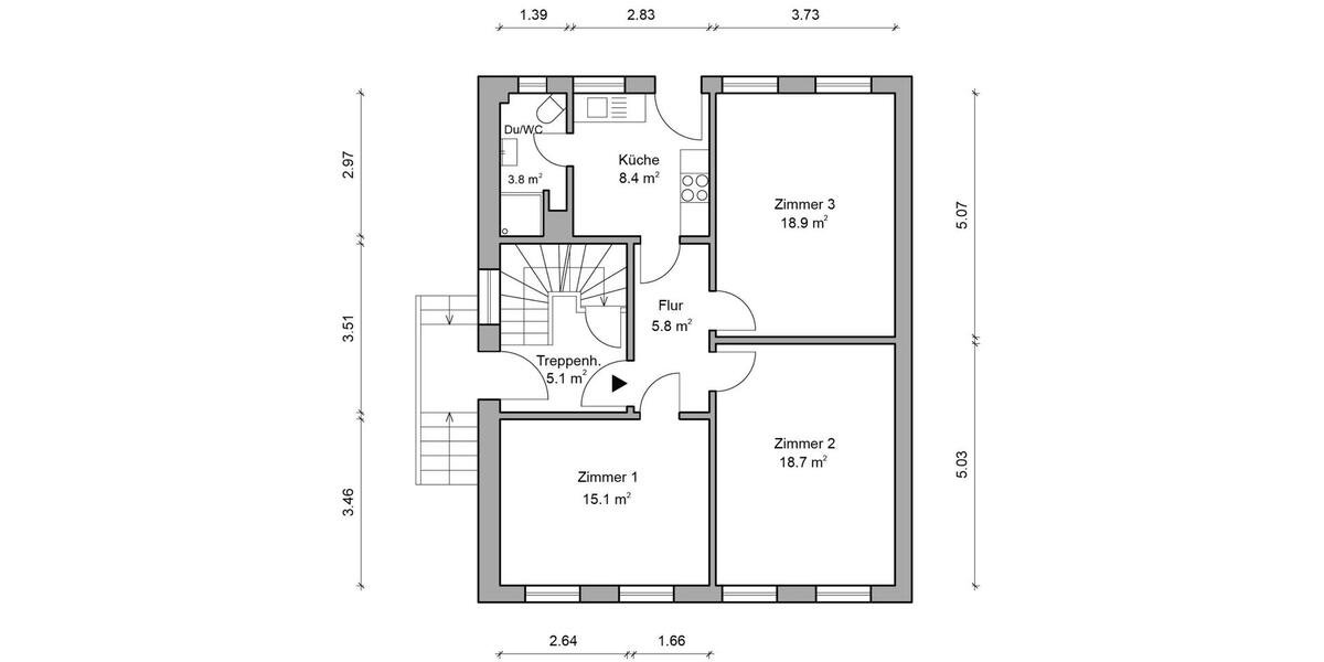 Frisch renovierte 3-Zimmer-EG-Wohnung mit Garten (Zentrumsnah) 3 zimmer