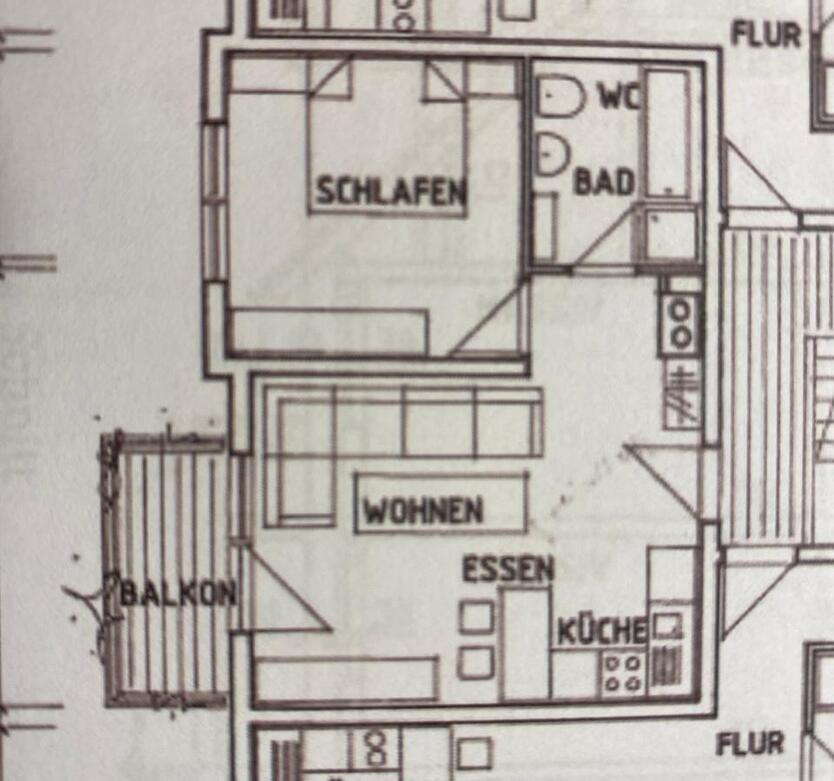 Alfdorf 2-Zi.Wohnung 44m² im 1.OG, EBK, Balkon, BJ 1993 zimmer