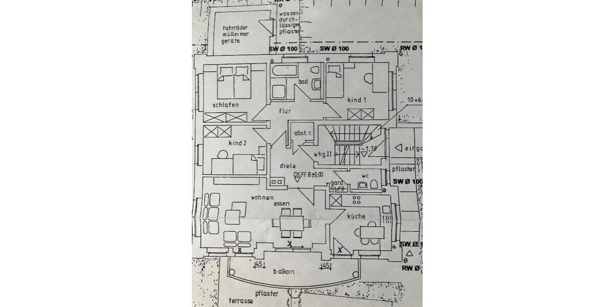Etagenwohnung Ibbenbüren - 4 Zimmer, 95 m&sup2;, 1.090&euro; | Angebot:25150529