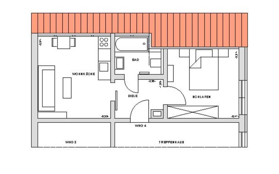 Etagenwohnung Hamm Berge - 1 Zimmer, 33 m&sup2;, 350&euro; | Angebot:25377314