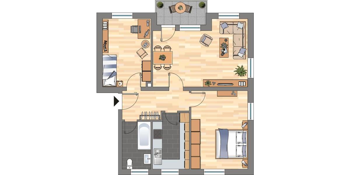 Etagenwohnung Celle Altenhagen - 3 Zimmer, 72 m&sup2;, 589&euro; | Angebot:26040793