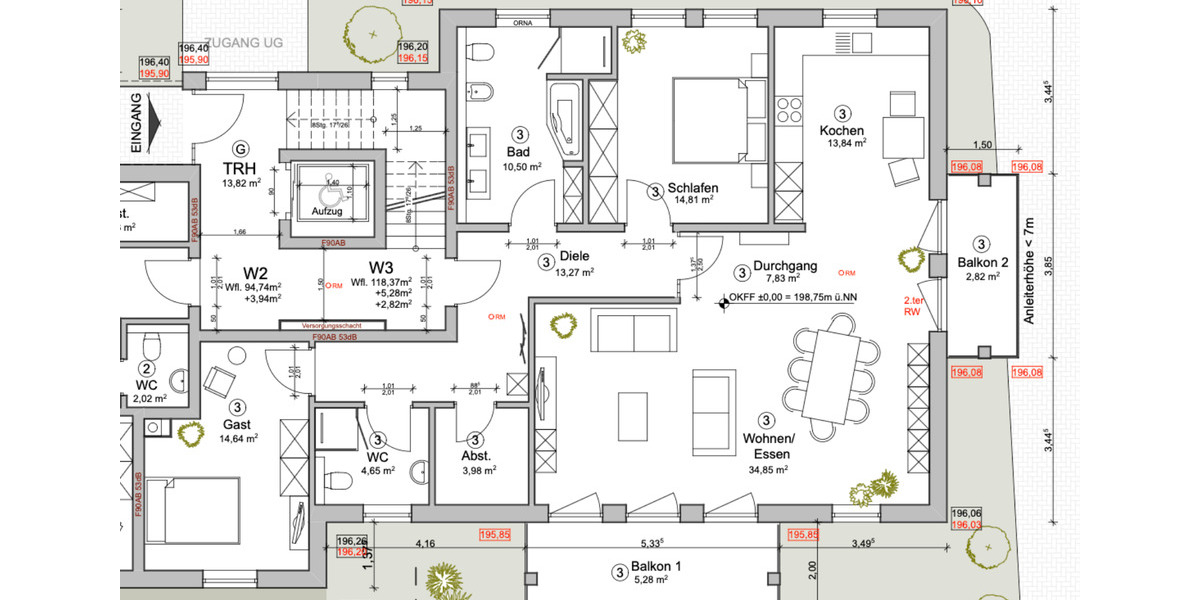 Erdgeschoßwohnung Wiehl - 3.5 Zimmer, 126 m&sup2;, 1.150&euro; | Angebot:24811520