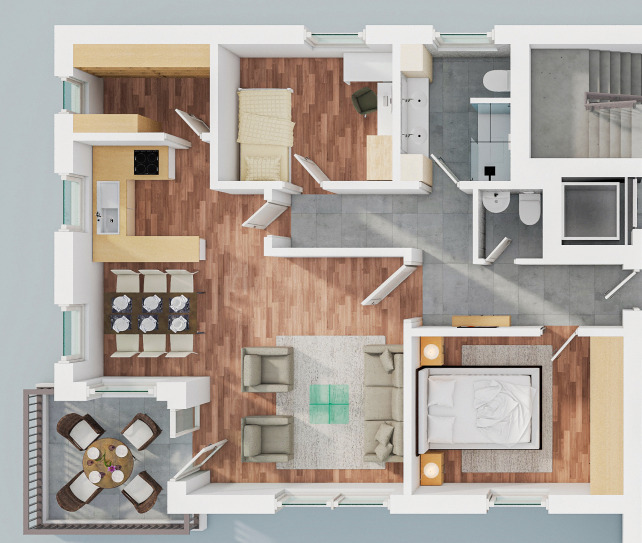 Etagenwohnung Wietmarschen - 3 Zimmer, 104 m&sup2;, 830&euro; | Angebot:24689277