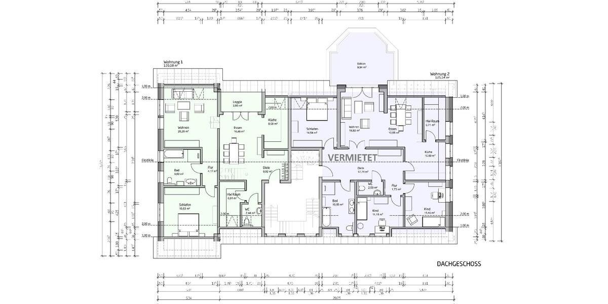 Etagenwohnung Dissen am Teutoburger Wald - 4 Zimmer, 135 m&sup2;, 1.215&euro; | Angebot:26442199