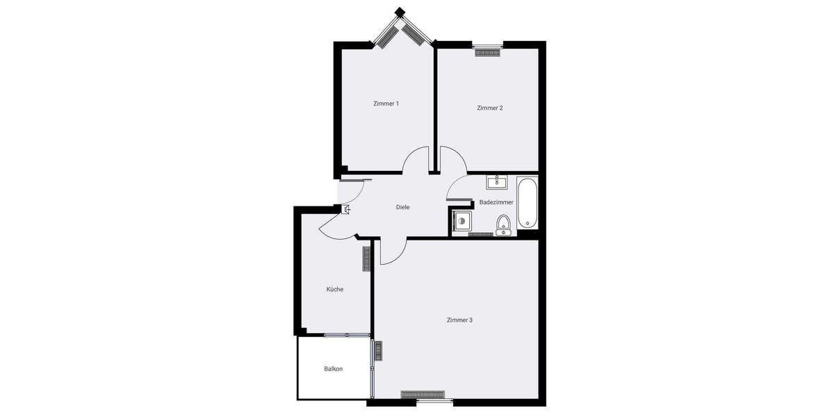 Etagenwohnung Aschersleben - 3 Zimmer, 75 m&sup2;, 525&euro; | Angebot:24710602