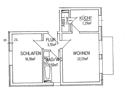 Neu renoviert- 2 Zimmerwohnung mit Balkon in guter Lage zimmer