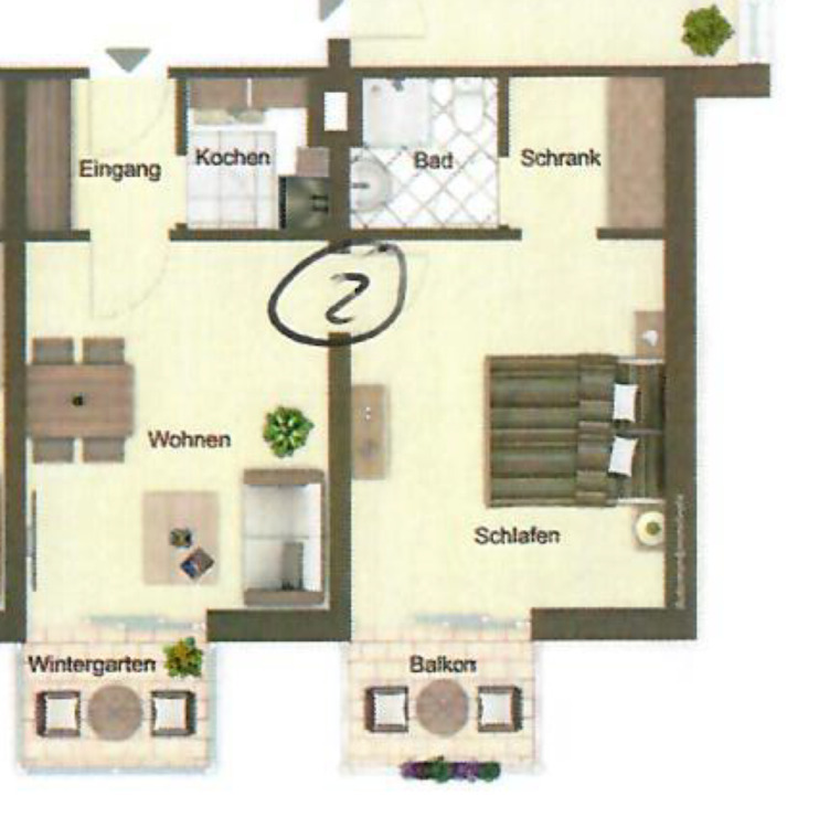 2 Zimmer Wohnung 40m² 2. OG Bischofsmais Teilmöbliert mit Balkon