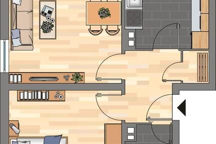 Wohnung Grünstadt - 3 Zimmer, 63 m&sup2;, 639&euro; | Angebot:25267370