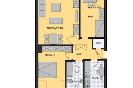 Wohnung Meinerzhagen Rothenstein - 3 Zimmer, 76 m&sup2;, 591&euro; | Angebot:26991539