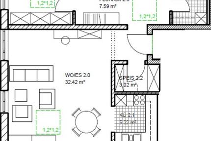 3 Zimmer Wohnung 84qm, zur Miete - Erstbezug
