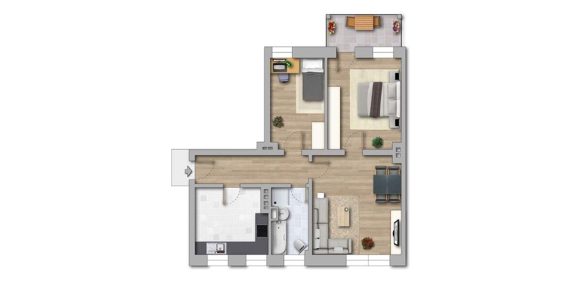 Etagenwohnung Merseburg - 3 Zimmer, 71 m&sup2;, 477&euro; | Angebot:24825470