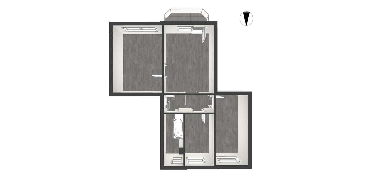 Etagenwohnung Döbeln Pommlitz - 3 Zimmer, 65 m&sup2;, 325&euro; | Angebot:27209374