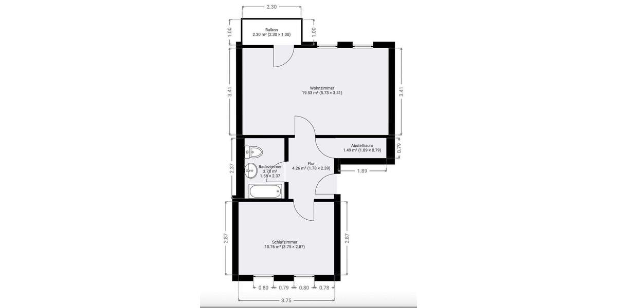 Etagenwohnung Crimmitschau - 2 Zimmer, 42 m&sup2;, 290&euro; | Angebot:23950890